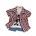 Παιδικό Αγορίστικο set Τριών Τεμαχίων FUNKY 116-1169324-1 Λευκό Κόκκινο Μπλέ Νο 6-9 Μηνών