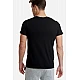Ανδρική Φανέλα T-SHIRT  φαρδιά γραμμή Λαιμόκοψη Walk W1915-02 Μαύρο