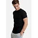 Ανδρική Φανέλα T-SHIRT  φαρδιά γραμμή Λαιμόκοψη Walk W1915-02 Μαύρο