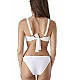 Γυναικείο μαγιό τρίγωνο Μεγάλο Στήθος Bikini Top Blu4u 26366092D-01 D Cup ΛΕΥΚΟ