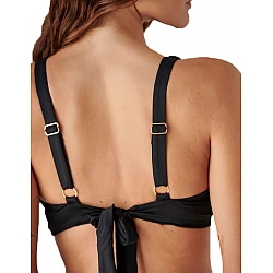 Γυναικείο μαγιό τρίγωνο Μεγάλο Στήθος Bikini Top Blu4u 25366092D-02 D Cup ΜΑΥΡΟ