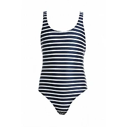 Κοριτσίστικο μαγιό Ολόσωμο Ρίγες GIRLS STRIPE 4-12 Ετών Blu4u 22315813-04 Μαύρο-Λευκό
