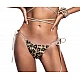 Γυναικείο μαγιό Hot Brazilian Bikini Slip Χαμηλόμεσο Κορδόνια με Σούρα Animal Print "AFRICAN CHIC"  Bluepoint 23065023-19 ΜΠΕΖ