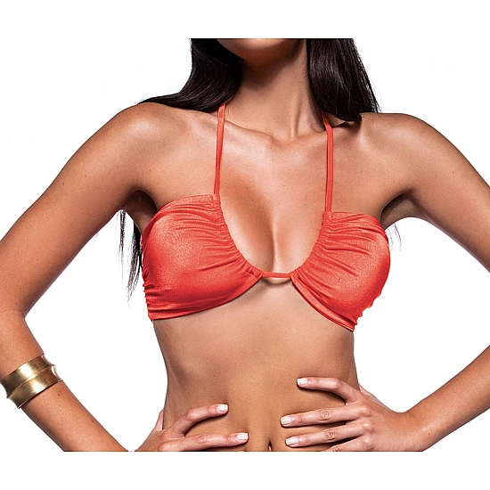 Γυναικείο μαγιό Μονόχρωμο Σούρα Bikini top FASHION SOLIDS Bluepoint 23066192-20 ΚΟΡΑΛΙ