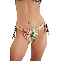 Γυναικείο μαγιό Bikini Bottom Brazilian Floral με κορδόνι Animal print BANANA LEAVES BLU4U 23365030-10 ΡΟΖ