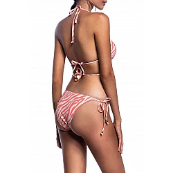 Γυναικείο μαγιό Τριγωνάκι Bikini top Animal Print Ενίσχυση και Χιαστό Δέσιμο SOLAR Bluepoint 23066040-20 ΚΟΡΑΛΙ