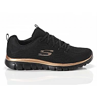 Αθλητικό παπούτσι ανατομικό SKECHERS Graceful Get Connected 12615/BKRG Μαύρο/Χρυσό