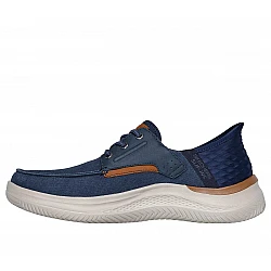 Ανδρικό Παπούτσι Casual Μοκασίνα Ορθοστασίας Air-Cooled-Memory Foam-Goga Mat Arch SKECHERS Hasting - Niko 205212-NVY NAVY