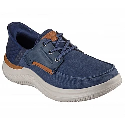 Ανδρικό Παπούτσι Casual Μοκασίνα Ορθοστασίας Air-Cooled-Memory Foam-Goga Mat Arch SKECHERS Hasting - Niko 205212-NVY NAVY