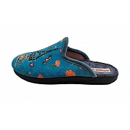 Γυναικεία Χειμερινή παντόφλα PARIS print Soft ADAM'S 624-25593 ΤΥΡΚΟΥΑΖ
