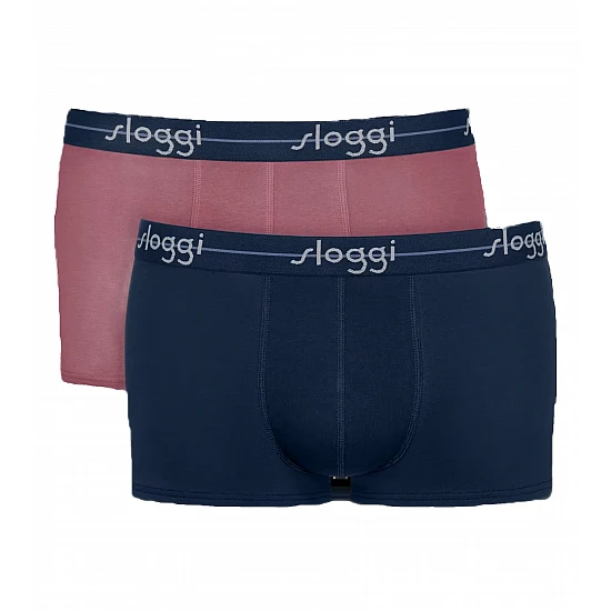 Ανδρικό Εσώρουχό Boxer Βαμβακερό 2PACK Sloggi Start Hipster 10206968-M021 ΜΠΛΕ-ΜΠΟΡΝΤΟ