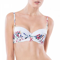 Σουτιέν Λευκό mariemeili LOTTIE BALCONY CUP C 14H0217 FLORAL