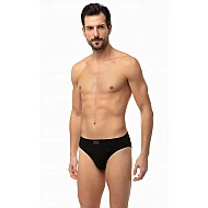 Ανδρικό εσώρουχο slip MINERVA SPORTIES 23027-3 PACK ΜΑΥΡΟ