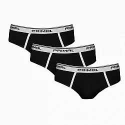 Ανδρικό Εσώρουχο slip Βαμβακερό PRIMAL-S001-SLIP-UOMO -3-PACK BLACK