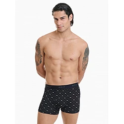 Ανδρικό εσώρουχο Bamboo Boxer Walk W1770-74 ΜΑΥΡΟ ΡΟΜΒΟΙ