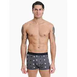 Ανδρικό εσώρουχο Bamboo Boxer Walk W1770-76 ΑΝΘΡΑΚΙ-ΓΚΡΙ
