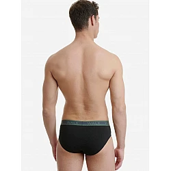 Ανδρικό βαμβακερό εσώρουχο Slip 2Pack Walk W1757-0202 Μαύρο-Χακί/Μαύρο-Γκρι