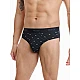 Ανδρικό εσώρουχο Bamboo Slip Walk W1775-24 ΜΑΥΡΟ ΡΟΜΒΟΙ