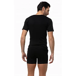 Ανδρική φανέλα κοντό μανίκι Βαμβακερή 2Pack Minerva 17002-3-45 Μαύρο