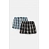 Ανδρικό εσώρουχο Boxer Καρό Ποπλίνα 2 Pack Minerva 96-23074-63 BLACK-CIEL