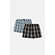 Ανδρικό εσώρουχο Boxer Καρό Ποπλίνα 2 Pack Minerva 96-23074-63 BLACK-CIEL