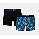 Ανδρικό Εσώρουχο Boxer βαμβακερό 2Pack Mengear Regular Leaves Minerva 96-29454-303 MARINE RAF BLUE