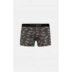 Ανδρικό Εσώρουχο Boxer βαμβακερό 2Pack Beagles Mengear Minerva 96-29463-242 BLACK-DARK GREY