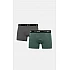 Ανδρικό Εσώρουχο Boxer βαμβακερό 2Pack Μονόχρωμο Mengear Minerva 96-29465-244-DARK GREY-KHAKI