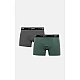 Ανδρικό Εσώρουχο Boxer βαμβακερό 2Pack Μονόχρωμο Mengear Minerva 96-29465-244-DARK GREY-KHAKI