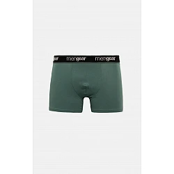 Ανδρικό Εσώρουχο Boxer βαμβακερό 2Pack Μονόχρωμο Mengear Minerva 96-29465-244-DARK GREY-KHAKI