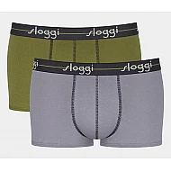 Ανδρικό εσώρουχό μπόξερ Boxer 2PACK Sloggi Start Hipster C2P 10206968 M029 XAKI-ΓΚΡΙ