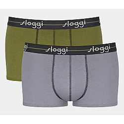 Ανδρικό εσώρουχό μπόξερ Boxer 2PACK Sloggi Start Hipster C2P 10206968 M029 XAKI-ΓΚΡΙ