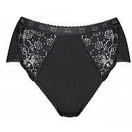 Γυναικεία slip Βαμβακερό Δαντέλα Sloggi Chic Midi 10005199-0004 ΜΑΥΡΟ