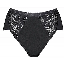 Γυναικεία slip Βαμβακερό Δαντέλα Sloggi Chic Midi 10005199-0004 ΜΑΥΡΟ