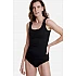 Γυναικείο τοπ Natural Bamboo με φαρδύ ραντάκι WALK W2202 Μαύρο