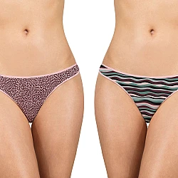 Γυναικείο εσώρουχο 2Pack Bamboo Brazilian WALK W2011-52 Πράσινο-Μπορντό