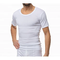 Ανδρική φανέλα κοντό μανίκι Βαμβακερή 2Pack Minerva 17002-05 Λευκό