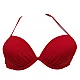 Γυναικείο μαγιό Μονόχρωμο Bikini top Super push up Bluepoint 26066090-07 Κόκκινο