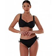 Γυναικείο μαγιό ψηλόμεσο bikini bottom με σούρα Bluepoint 25065096-02 ΜΑΥΡΟ