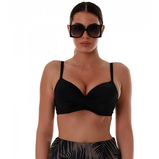Γυναικείο μαγιό Bikini Top Μπανέλα Bluepoint 26066098D-02 D Cup Μαύρο