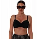 Γυναικείο μαγιό Bikini Top Μπανέλα Bluepoint 26066098D-02 D Cup Μαύρο