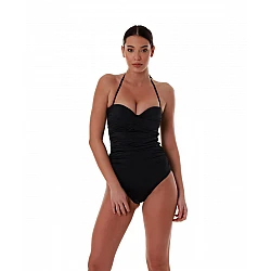Γυναικείο ολόσωμο strapless μαγιό Bluepoint 26058097D-02 D Cup ΜΑΥΡΟ