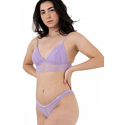 Γυναικείο εσώρουχο δαντέλα 2Pack CAIA Dorina D001153LA065-2X0147 Μώβ/Λευκό