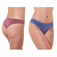 Γυναικείο Εσώρουχο Slip Brazil Bamboo Eco Friendly 2 Τεμάχια Μονόχρωμο APPLE 0222302 COFFEE- JEAN