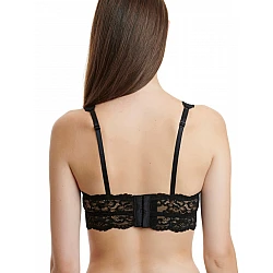 Σουτιέν Bralette Δαντέλα φαρδύ Κούμπωμα Αποσπώμενη Ενίσχυση Χωρίς Μπανέλα Walk W2240-2 ΜΑΥΡΟ  