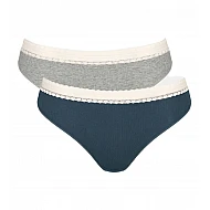 Γυναικείο Eσώρουχο 2PACK Βαμβακερό ριπ Sloggi GO RIBBED TAI 10213095-M007 ΜΠΛΕ ΓΚΡΙ
