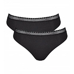 Γυναικείο Eσώρουχο 2PACK Βαμβακερό ριπ Sloggi GO RIBBED TAI 10213095-004 ΜΑΥΡΟ