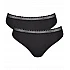 Γυναικείο Eσώρουχο 2PACK Βαμβακερό ριπ Sloggi GO RIBBED TAI 10213095-004 ΜΑΥΡΟ