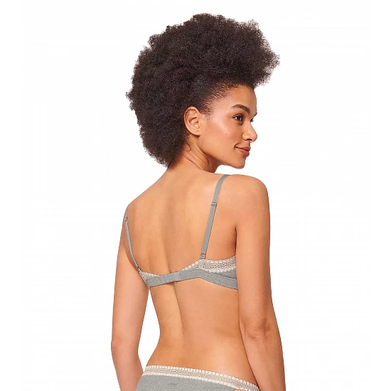 Σουτιέν Bralette Τρίγωνο Χωρίς Μπανέλα Βαμβακερό Soft Bra ECO Sloggi GO Ribbed Bralette 10213204-M033 ΓΚΡΙ