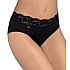 Γυναικεία slip Βαμβάκι Micro Cotton Microfibre Δαντέλα Sloggi Romance Midi 10031896-0004 ΜΑΥΡΟ